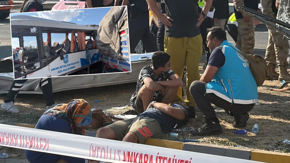 İnsanlar camlardan fırladı! Ankara'da katliam gibi kaza: Ölü ve çok sayıda yaralı var