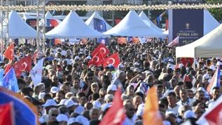 Başkentte tarihi kalabalık! AK Parti'nin dev mitinginde alan hıncahınç doldu