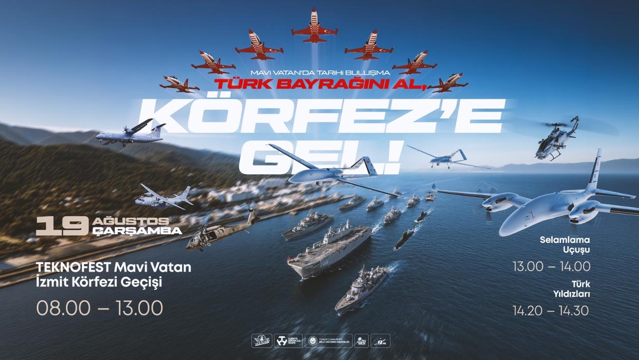 Mavi Vatan'da tarihi buluşma "Türk Bayrağını Al, Körfeze Gel"