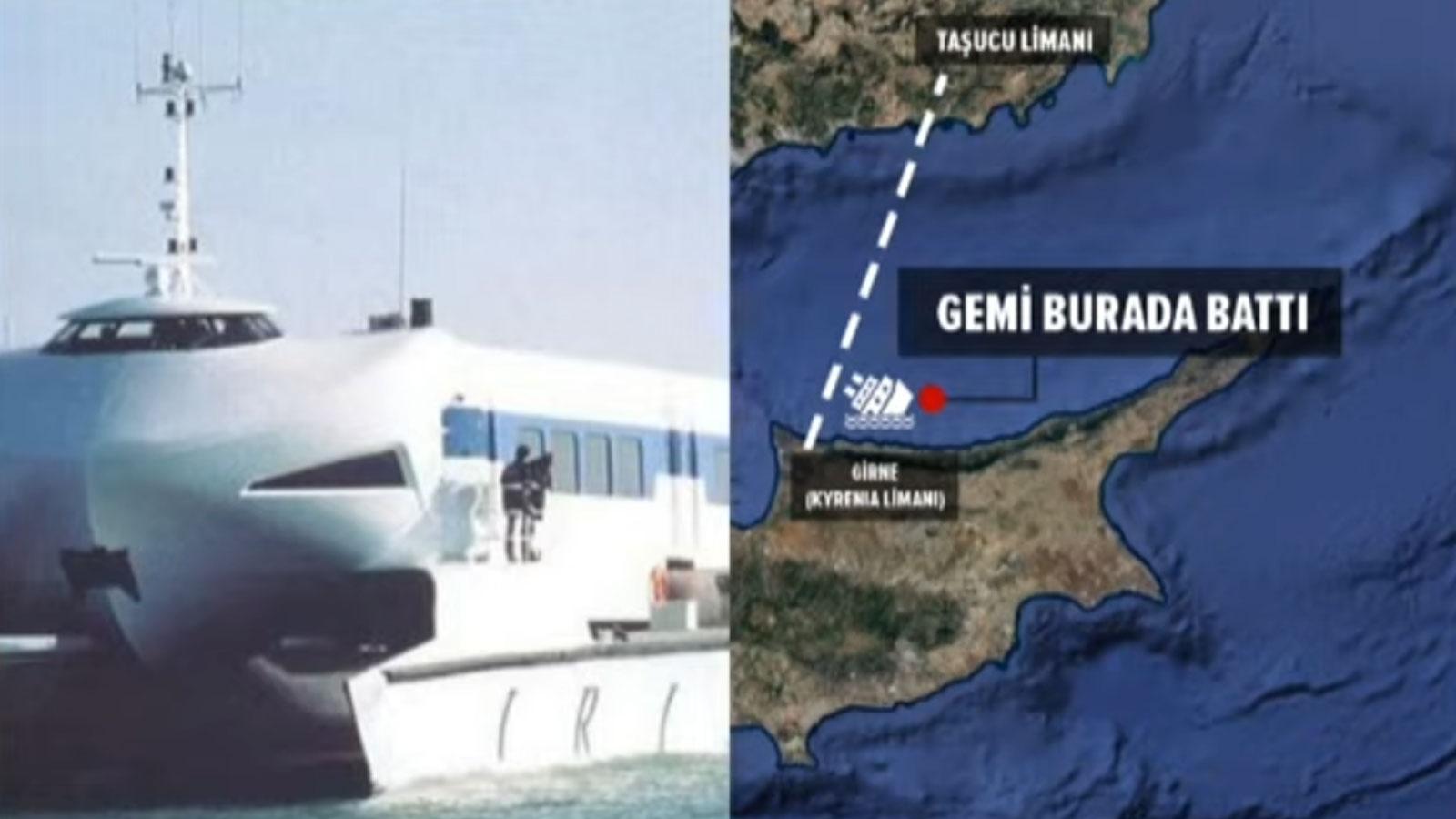 Girne açıklarında yolcu gemisi alabora oldu: 7 kişi hayatını kaybetti