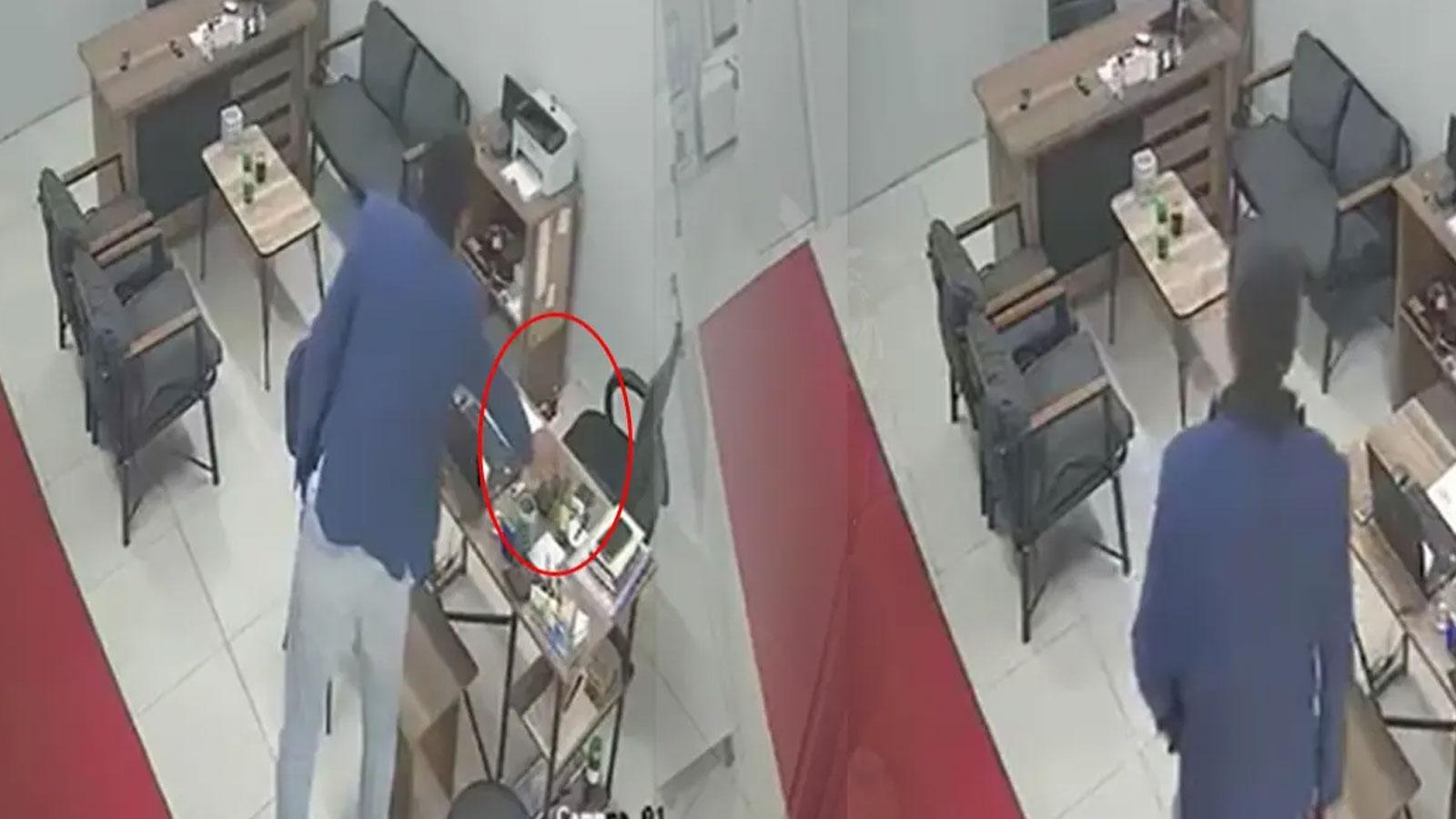 Müşteri gibi girdi! Masadaki telefonu saniyeler içinde çaldı