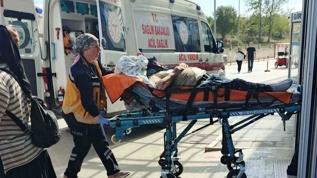 Bafra'da traktörün römorku devrildi: 6 yaralı