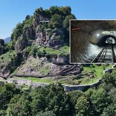 This castle, reminiscent of a fantasy movie, has a railway system inside
