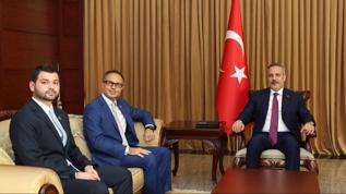 Bakan Fidan, TÜRKPA Genel Sekreteri Hasan'ı Bakü'de kabul etti
