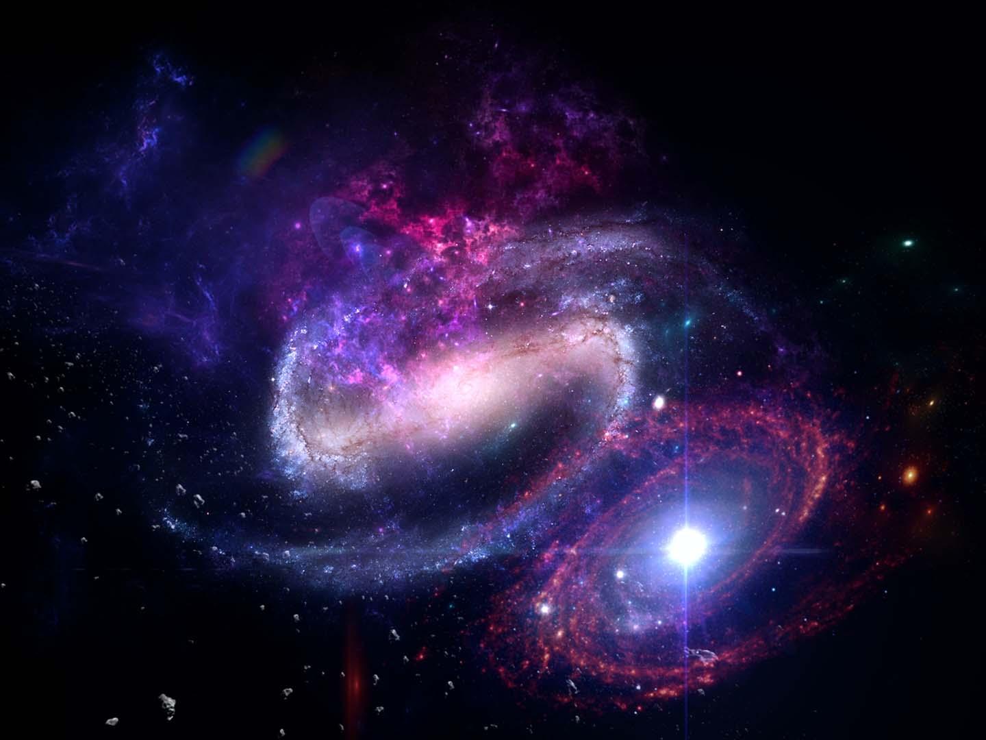 Hubble, birbirine doğru uzanan iki galaksiyi görüntüledi! Aralarında kozmik bir köprü oluşuyor