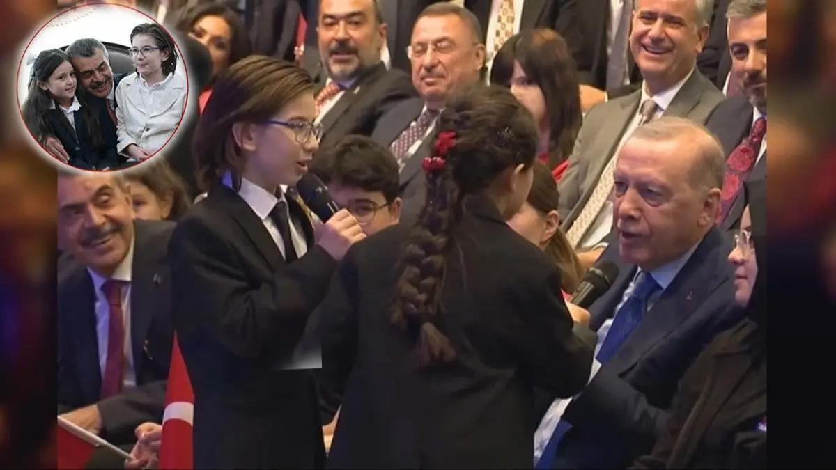 Hediyelerini bizzat Bakan Tekin verdi! Cumhurbaşkanı Erdoğan ile türkü söyleyen minik yeteneklere özel kabul