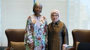 Emine Erdoğan, Sierra Leone Cumhurbaşkanı'nın eşi Fatima Maada Bio ile görüştü