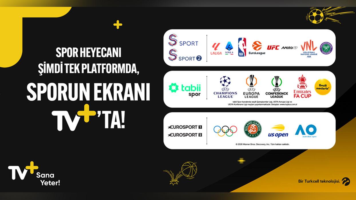 Sporun ekranı TV+ dünyanın dev spor karşılaşmalarını evinize getiriyor