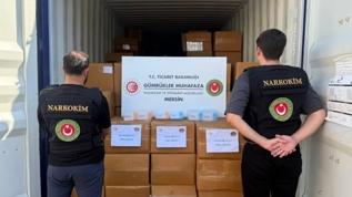 Gümrükler Muhafaza Ekipleri Mersin'de 1 ton pregabalin ele geçirdi