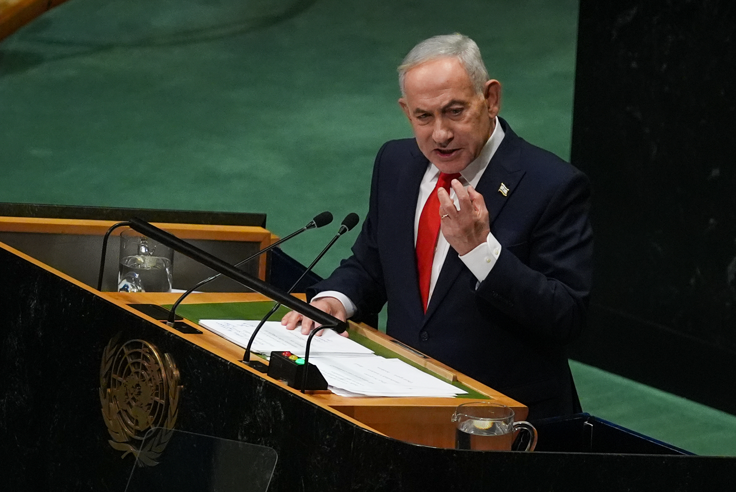 Katil Netanyahu, BM'de protesto edildi
