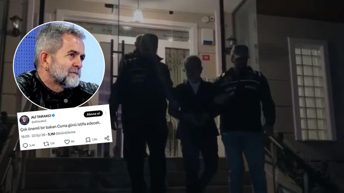 "İstifa edecek" paylaşımıyla “Yanıltıcı Bilgiyi Alenen Yayma” suçu... Ali Tarakcı tutuklandı