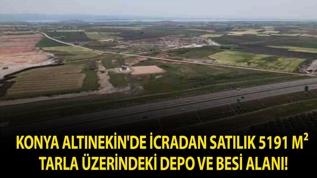 Konya Altınekin'de icradan satılık 5191 m² tarla üzerindeki depo ve besi alanı!