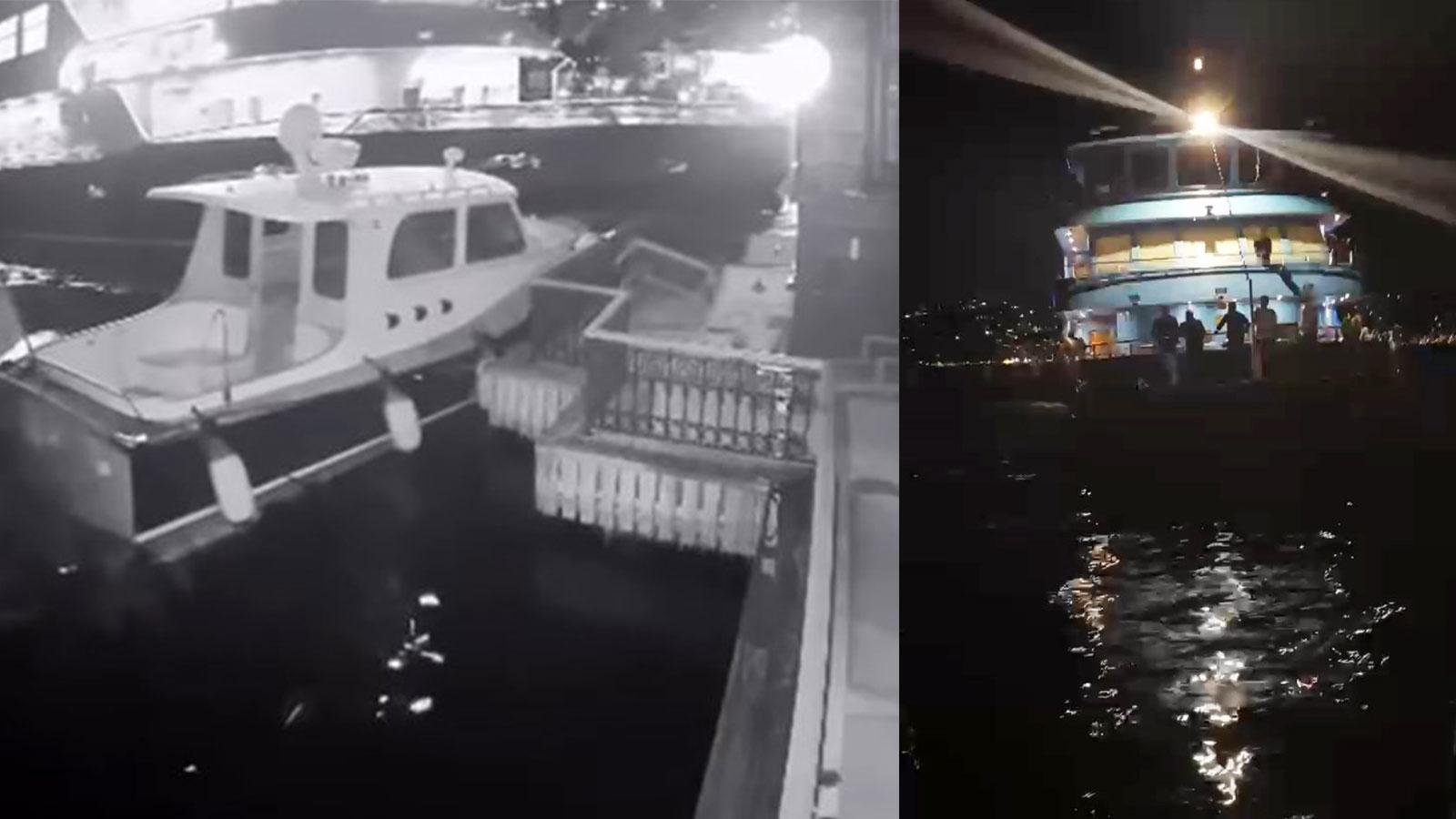 Boğaz'da gezi teknesi Derin Mermerci'nin yalısına çarptı