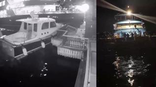 Boğaz'da gezi teknesi Derin Mermerci'nin yalısına çarptı