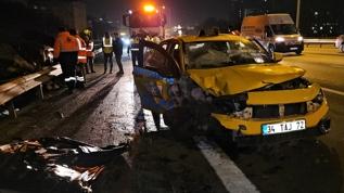 Kağıthane'de otomobil ile taksi çarpıştı: 1 ölü, 2 yaralı!