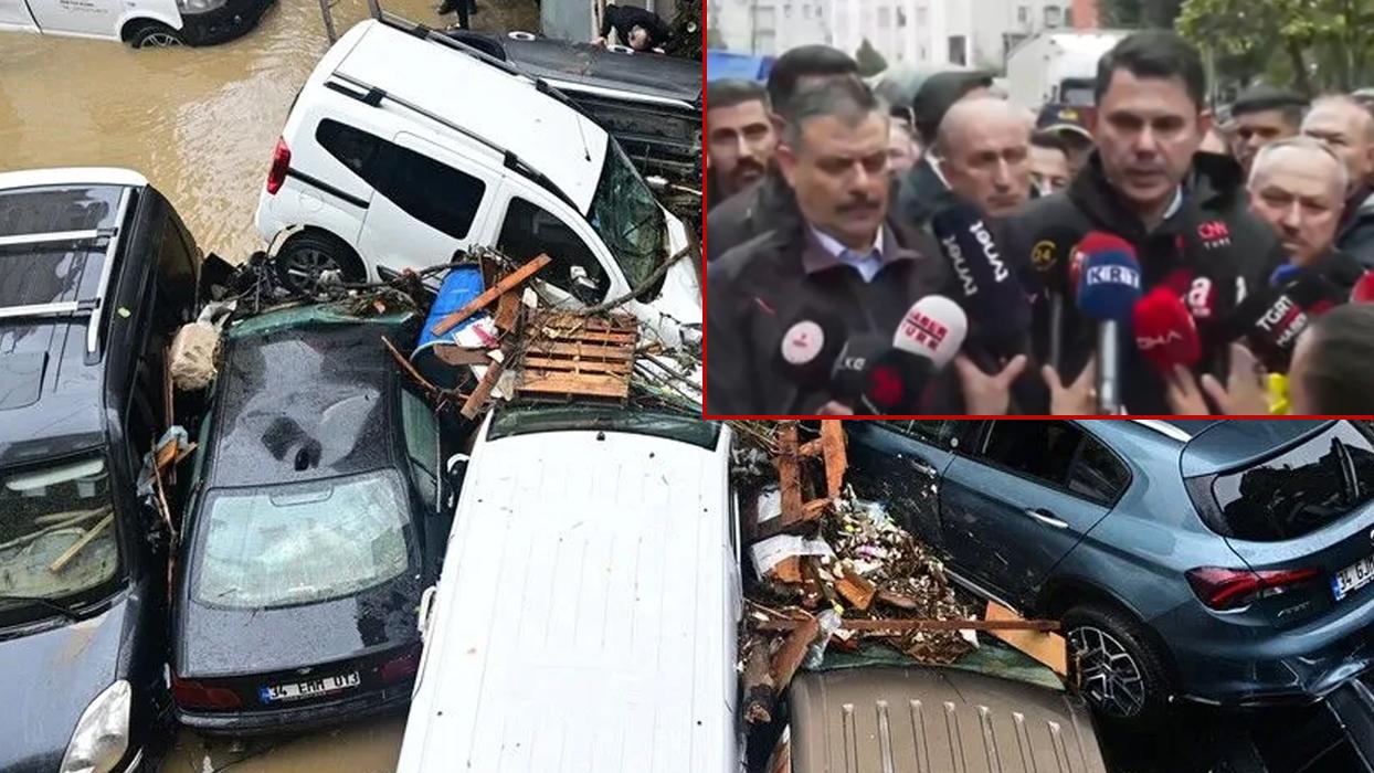 İstanbul'da sel felaketi... "Afetin izlerini hızlıca kaldıracağız" Bakan Kurum: Vatandaşlarımızın ne ihtiyacı varsa gidereceğiz