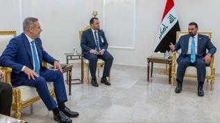 Bakan Fidan, Irak Temsilciler Meclisi Başkanı Halbusi ile bir araya geldi