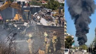 Geri dönüşüm deposunda yangın: Dumanlar kent merkezinden görüldü