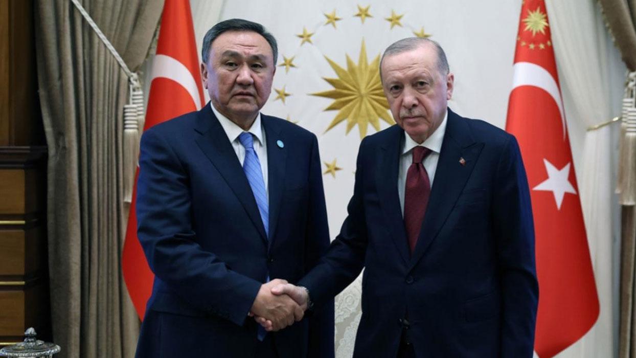 Cumhurbaşkanı Erdoğan, TDT Genel Sekreteri Ömüraliyev'i kabul etti
