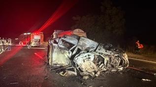 Ankara'da bariyerlere çarpıp yanan araçta 1 kişi öldü