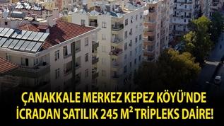 Çanakkale Merkez Kepez Köyü'nde icradan satılık 245 m² Tripleks daire!