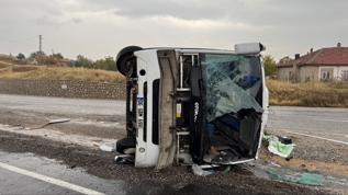 Kırıkkale'de trafik kazası! 14 yaralı