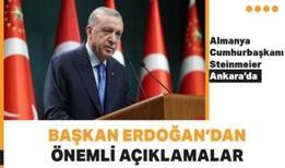 Almanya Cumhurbaşkanı Steinmeier Ankara'da... Başkan Erdoğan'dan önemli açıklamalar