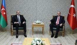 Cumhurbaşkanı Erdoğan, Kahramanmaraş Havalimanı'nda Aliyev ile bir araya geldi