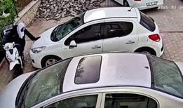 Elazığ'da komik hırsızlık girişimi! Şapkalı ve atletli motosiklet hırsızı