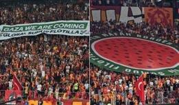 Galatasaray taraftarları, Filistin'i unutmadı