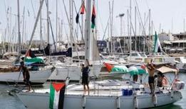Onlarca tekne İsrail'in ablukasını kırmak ve Filistin ile dayanışma için Akdeniz'de yelken açtı