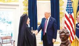 Trump'ı ziyarette skandal sözler! Patrik'ten Türkiye'ye ''zulüm'' iftirası