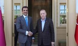 Cumhurbaşkanı Erdoğan, Katar Emiri ile bir araya geldi