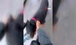 Rottweiler dehşeti! Ağızlıksız köpeğin saldırısı kask kamerasında