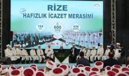 600 hafız icazet belgesi aldı! Rize'de tarihi törenin detayları