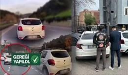 Ümraniye'de makas atarak trafik güvenliğini tehlikeye düşüren sürücü yakalandı