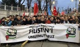 Bakanlardan Gazze yürüyüşüne destek! Ön saflarda yer aldılar