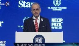 12.Necip Fazıl Ödülleri... Star Gazetesi GYY Nuh Albayrak: Ödül töreni değerlerimizim sözcülüğünü yapmaktadır