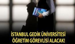 İstanbul Gedik Üniversitesi Öğretim Görevlisi alacak!