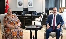 Bakan Fidan, BM Genel Sekreteri'nin Libya Özel Temsilcisi Tetteh ile görüştü