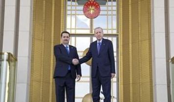 Cumhurbaşkanı Erdoğan, Irak Başbakanı Şiya es-Sudaniyi Cumhurbaşkanlığı Külliyesinde karşıladı