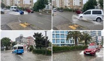 Trabzon Ortahisar'da sağanak yağış hayatı olumsuz etkiledi