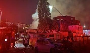 Bahçelievler'de oto sanayi sitesinde büyük yangın