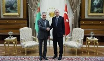 Cumhurbaşkanı Erdoğan, Türkmenistan Milli Lideri Berdimuhammedov ile görüştü
