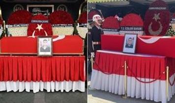 Hatay İskenderun'da şehit olan iki asker son yolculuklarına uğurlandı