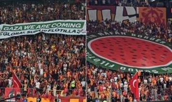 Galatasaray taraftarları "Filistin"i unutmadı