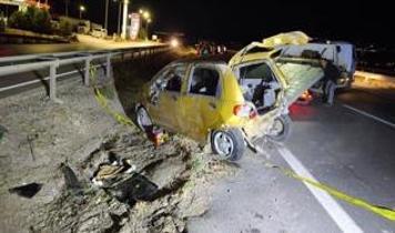 Kırıkkale'de devrilen otomobildeki 1 kişi öldü