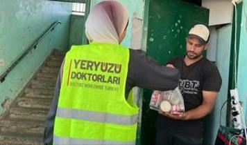 Yeryüzü doktorları her zorluğa rağmen Gazze'ye kurban eti ulaştırdı