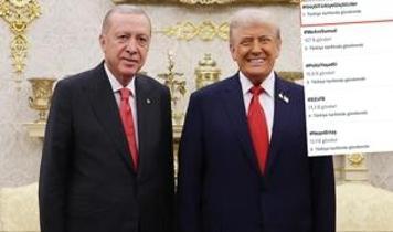 Cumhurbaşkanı Erdoğan-Trump görüşmesi büyük ses getirdi! #GüçlüTürkiyeGüçlüLider etiketi TT oldu