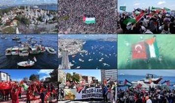 Türkiye "Gazze"nin yanında: Büyük Filistin yürüyüşü! İsrail soykırımı-katliamı lanetleniyor